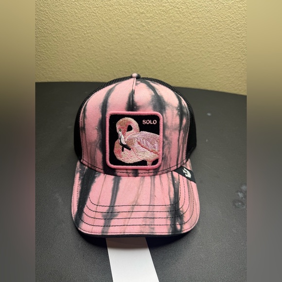 Goorin Bros Other - Goorin Bros “SOLO” Flamingo Pink Tie Dye Trucker Hat Snapback NWT Rare